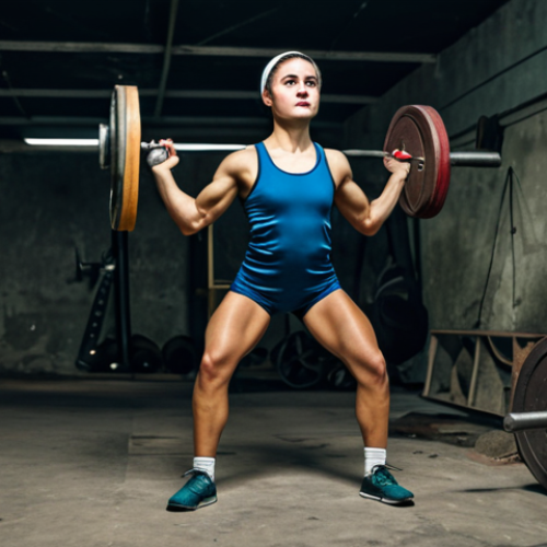 Home 23 An individual in modest, vintage-style athletic wear, performing simple exercises in a dimly lit, utilitarian basement gym in Moldova. The environment features old, worn-out, Soviet-era style weightlifting equipment, bare concrete walls, and possibly an old television in the corner. The atmosphere is authentic and nostalgic. fully clothed, modest clothing, appropriate attire, professional dress, safe for work, appropriate content, professional, perfect anatomy, correct proportions, natural pose, well-formed hands, proper finger count, natural body proportions.