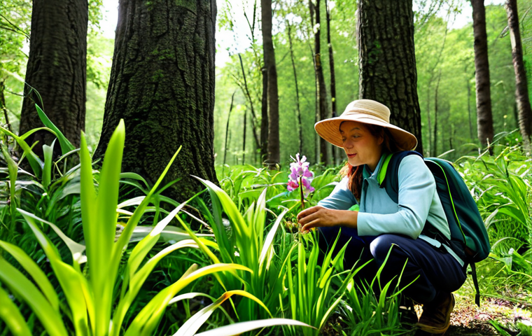 **

"A professional female botanist, fully clothed in appropriate hiking gear and a modest sun hat, examining a rare wild orchid in the Codri forest, Moldova. Lush green foliage, dappled sunlight, safe for work, perfect anatomy, natural proportions, professional photography, high quality, appropriate content, family-friendly."

**