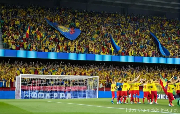 몰도바 축구 대표팀 - **"A modern, well-lit football pitch during a professional training session for the Moldovan nationa...